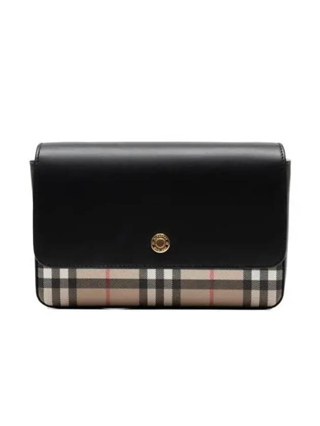 Mini Vintage Check Leather Cross Bag Archive Beige Black - BURBERRY - BALAAN 2