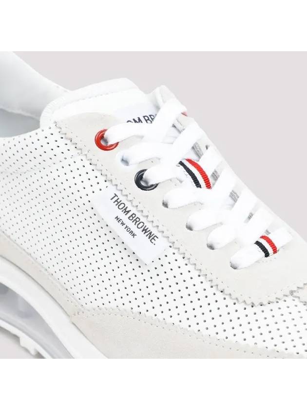 Women Vitello Calf Tech Runner Clear Sole Low Top Sneakers White - THOM BROWNE - BALAAN 5