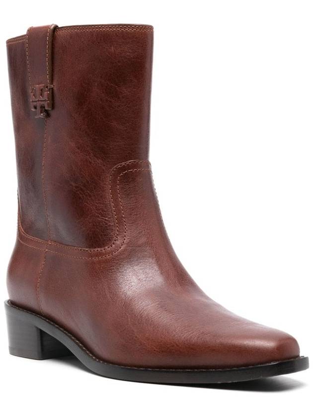 Tory Burch Boots Leather Brown - TORY BURCH - BALAAN 3