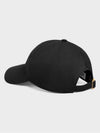 Embroidered Logo Cotton Ball Cap Black - CELINE - BALAAN 5