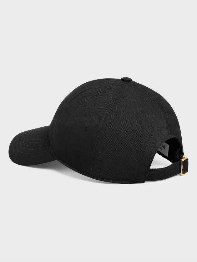 Embroidered Logo Cotton Ball Cap Black - CELINE - BALAAN 5