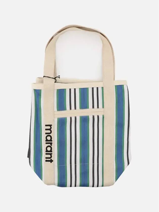 Darwen Striped Nylon Tote Bag Blue - ISABEL MARANT - BALAAN 3