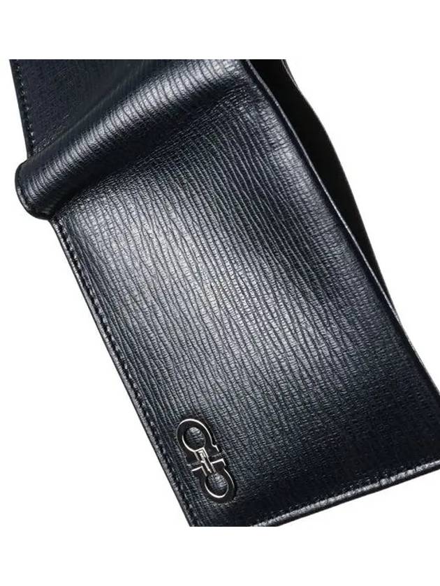 Gancini Half Wallet Navy - SALVATORE FERRAGAMO - BALAAN 6