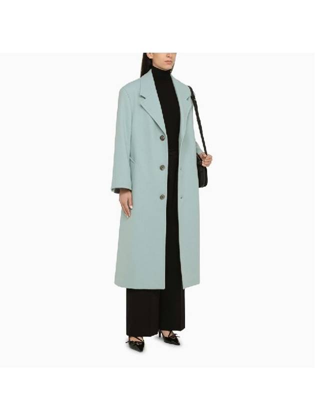 Breasted Wool Single Coat Sky Blue - AMI - BALAAN 3