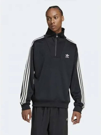 Funnel Neck Half Zip-Up Track Jacket Black - ADIDAS - BALAAN 2