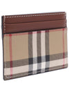 Vintage Check Leather Card Wallet Brown - BURBERRY - BALAAN 4