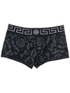 Baroque Print Boxer Trunk Briefs Black Grey - VERSACE - BALAAN 3