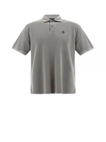 Embroidery Logo Short Sleeve Cotton Polo Shirt Grey - HERNO - BALAAN 2