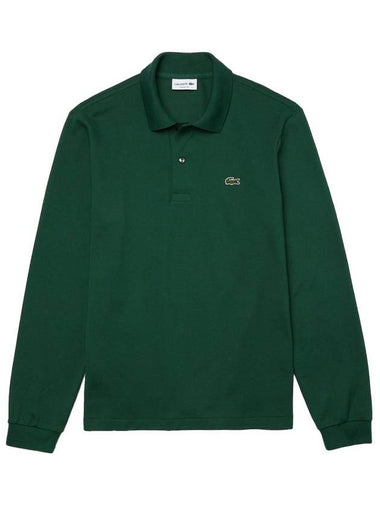 Classic Fit Long Sleeve Polo Shirt Green - LACOSTE - BALAAN 1