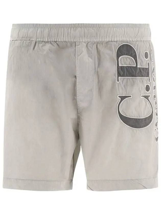 Big Logo Swim Shorts Grey - CP COMPANY - BALAAN 3