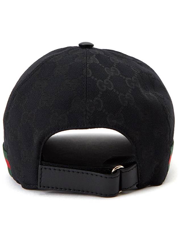 Original GG Web Supreme Canvas Baseball Ball Cap Black - GUCCI - BALAAN 5