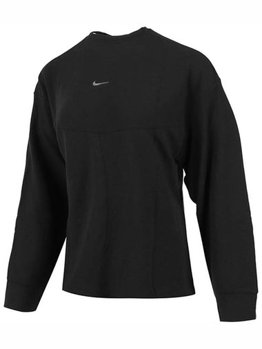 Yoga Dri Fit Crew Neck Sweatshirt Black - NIKE - BALAAN 1