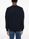 Garment Dyed Double Pocket Brushed Cotton Fleece Sweatshirt Navy - STONE ISLAND - BALAAN 5