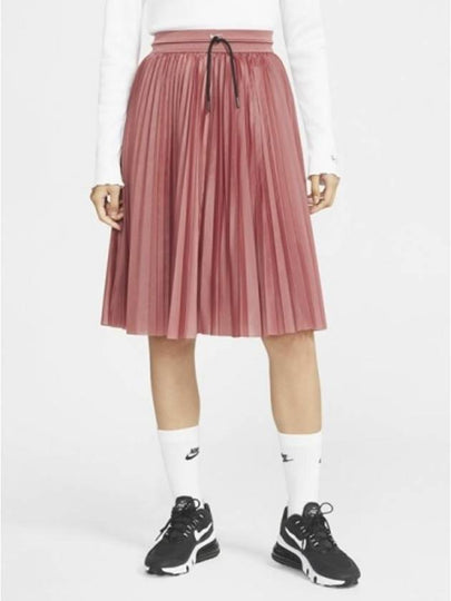 Women's Pleated Skirt Burgundy - NIKE - BALAAN 2