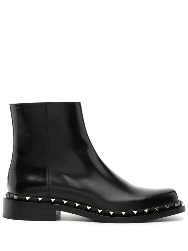 Rockstud Ankle Boots Black - VALENTINO - BALAAN 1