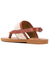 Woody Shearling Flat Sandals Brown - CHLOE - BALAAN 4