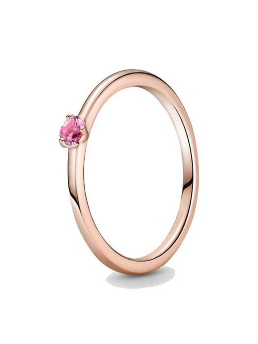 Solitaire Ring Rose Gold Plated Pink - PANDORA - BALAAN 1