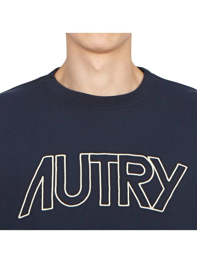 Men's brushed sweatshirt SWIM 408B BLUE - AUTRY - BALAAN 5