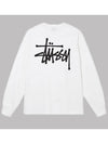 Basic long sleeve t shirt white - STUSSY - BALAAN 1