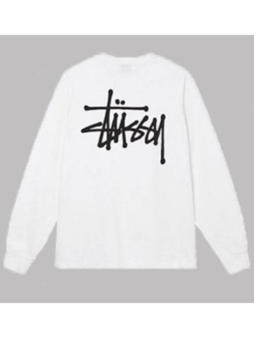 Basic long sleeve t shirt white - STUSSY - BALAAN 1