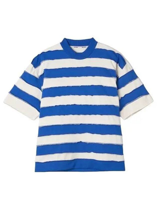 Classic striped short sleeve t shirt white blue - SUNNEI - BALAAN 1