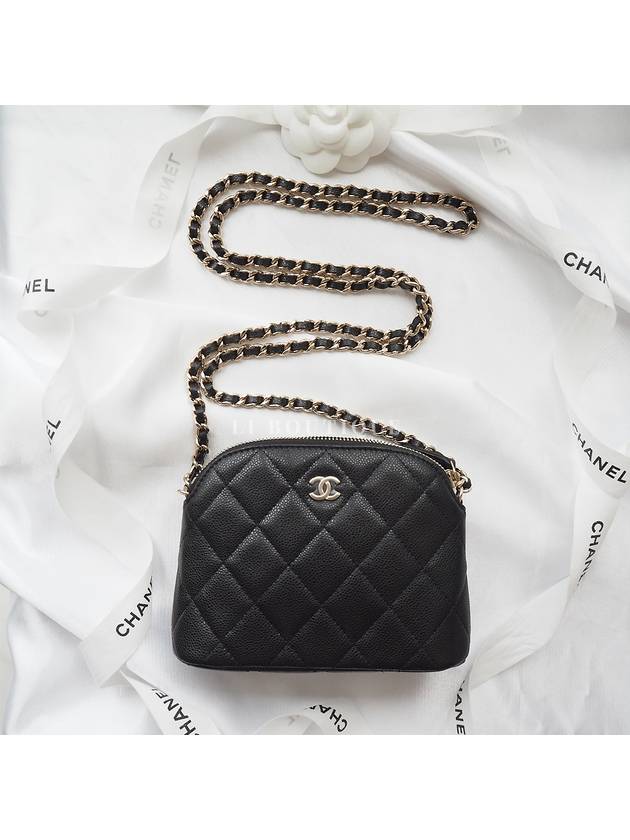 Classic Caviar Half Moon Mini Chain Bag Cross Shoulder AP4000 - CHANEL - BALAAN 1