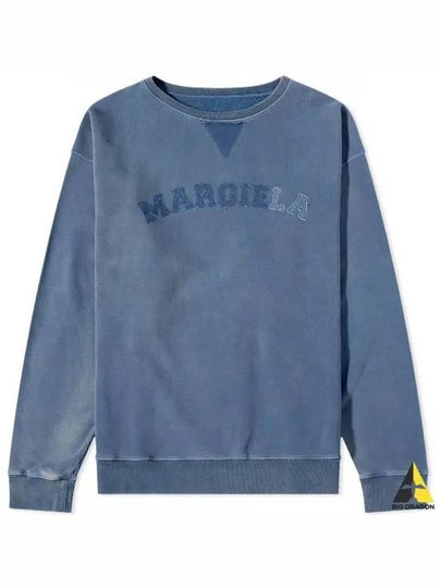 Oversized Fit Logo Sweatshirt Blue - MAISON MARGIELA - BALAAN 2