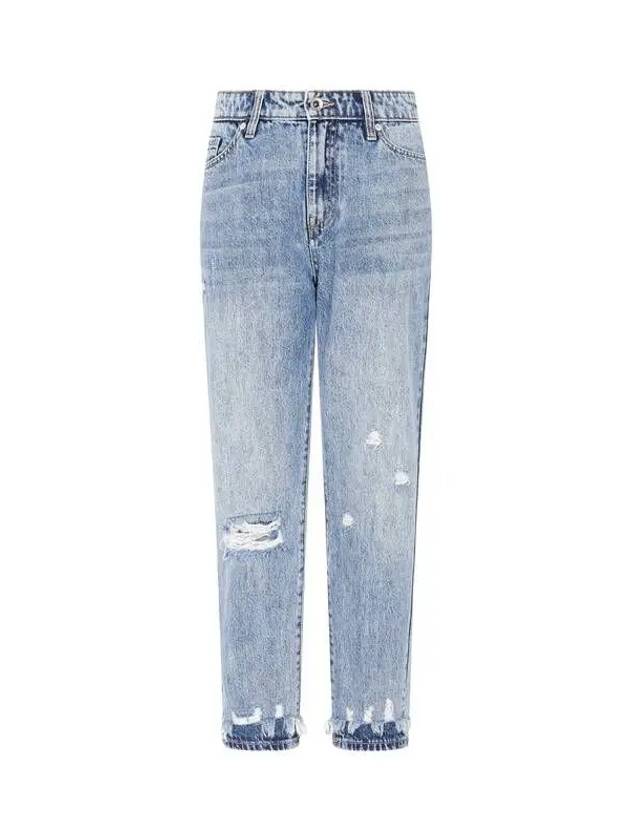 Women s Damaged Cropped Boyfriend Jeans Blue 271143 - ARMANI EXCHANGE - BALAAN 1