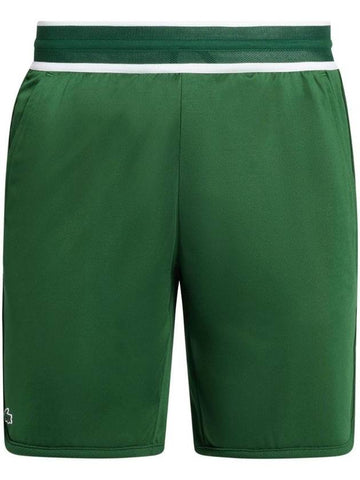 Stripe Embroidered Track Shorts Green - LACOSTE - BALAAN 1