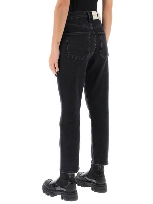 Riley Crop Denim Straight Jeans Panoramic Black - AGOLDE - BALAAN 4