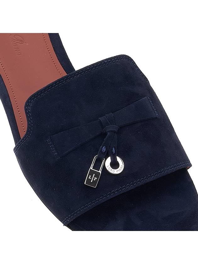 Summer Charms Suede Sandal Slippers Navy - LORO PIANA - BALAAN 9