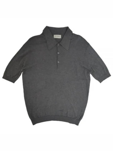 ADRIAN CHARCOAL Polo Knit - JOHN SMEDLEY - BALAAN 1