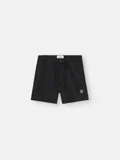 Slim Fit Nylon Swim Shorts Black - STONE ISLAND - BALAAN 2