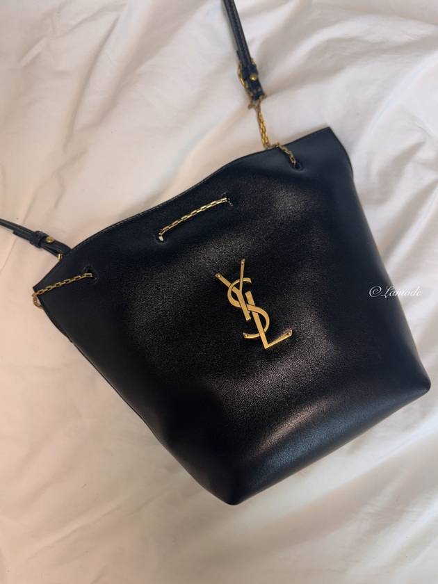 Pochon Lambskin Cross Bag Black - SAINT LAURENT - BALAAN 6