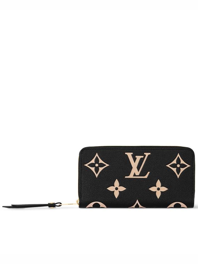 Zippy Monogram Long Wallet Black Beige - LOUIS VUITTON - BALAAN 2