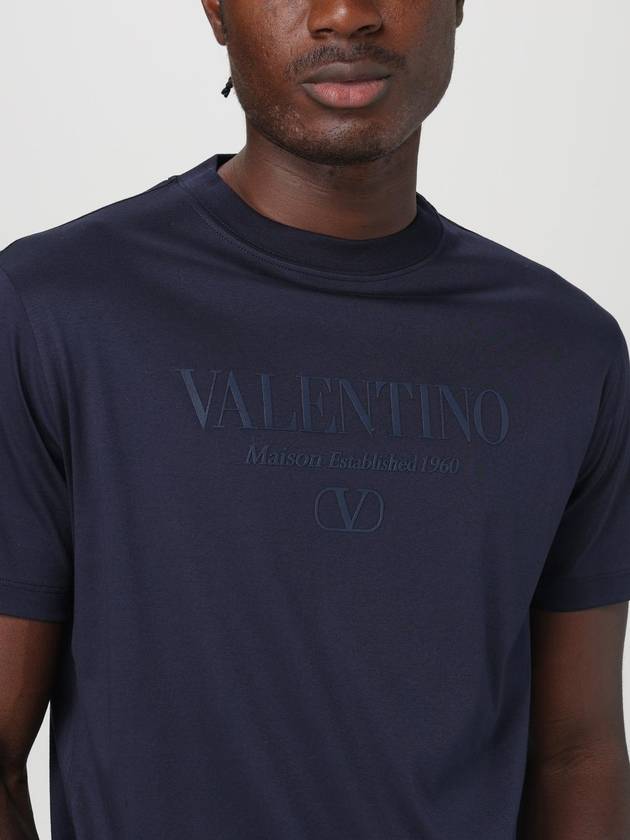 T-shirt di cotone con logo tono su tono Valentino - VALENTINO - BALAAN 5