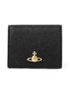 ORB Logo Half Wallet Black - VIVIENNE WESTWOOD - BALAAN 3