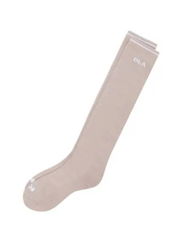 K2 Mountain Coolmax Pile Knee Socks Beige - KATE - BALAAN 1