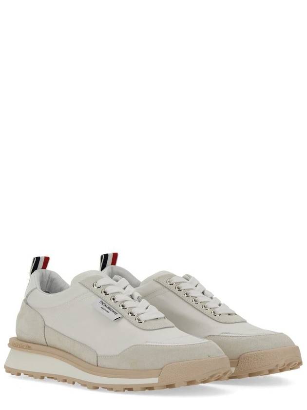 Eco Nylon Alumni Low Top Sneakers White - THOM BROWNE - BALAAN 3