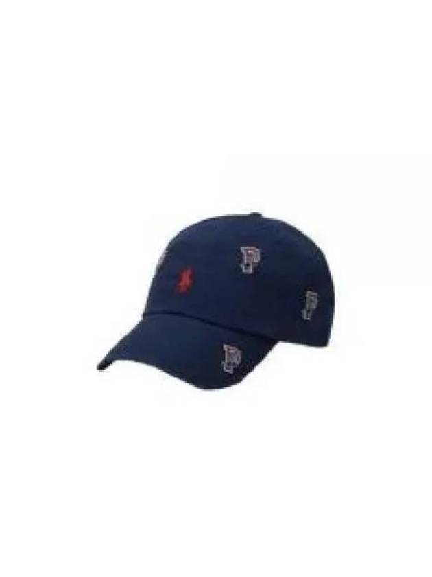 All-Over Motif Embroidery Ball Cap Navy - POLO RALPH LAUREN - BALAAN 2