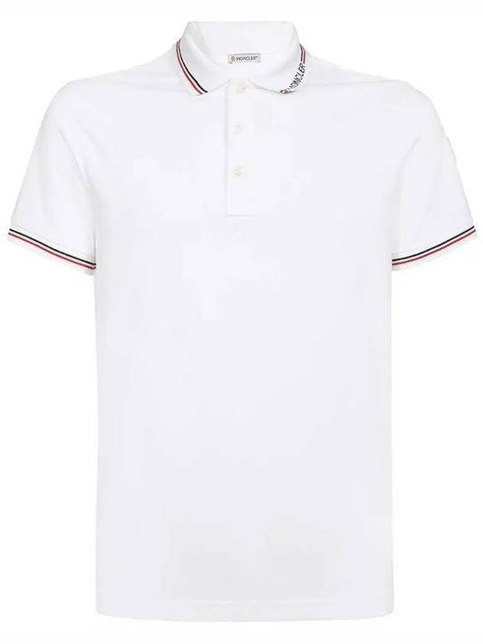 logo patch short sleeve PK shirt white - MONCLER - BALAAN 2