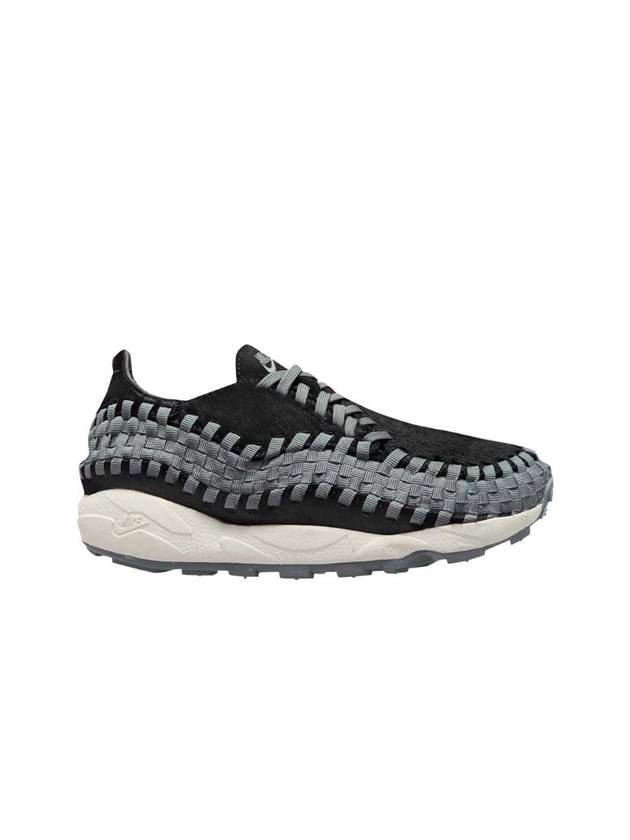 Air Footscape Woven Low Top Sneakers Black Smoke Grey - NIKE - BALAAN 1