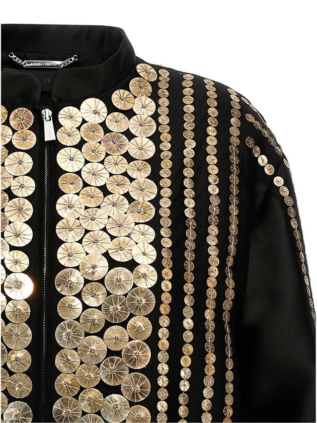 Alberta Ferretti Sequin Satin Bomber Jacket - ALBERTA FERRETTI - BALAAN 3