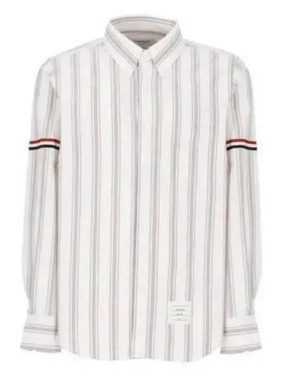 Stripe Oxford Armband Long Sleeve Shirt - THOM BROWNE - BALAAN 2