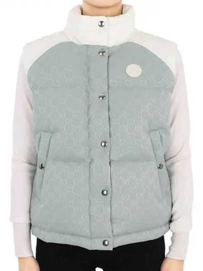 GG Cotton Canvas Padded Vest Green - GUCCI - BALAAN 2