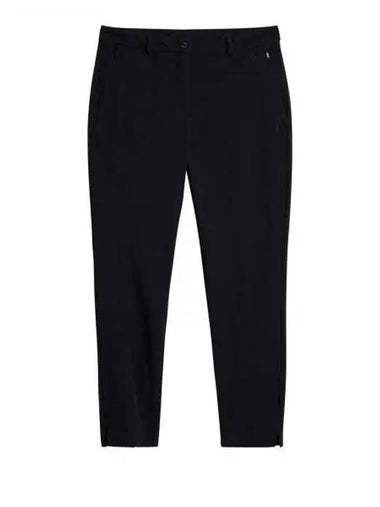 Lei Fleece Twill Straight Pants Black - J.LINDEBERG - BALAAN 1