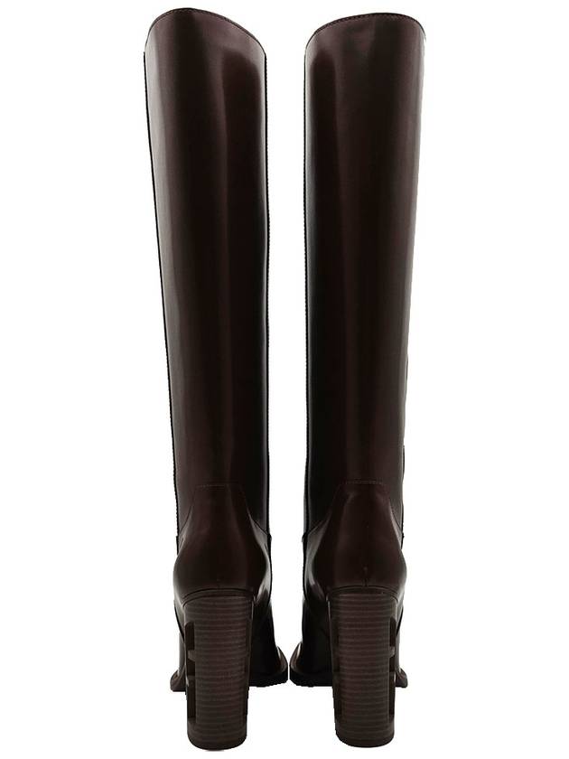 Fendi brown baguette cut leather long boots 38 - FENDI - BALAAN 7