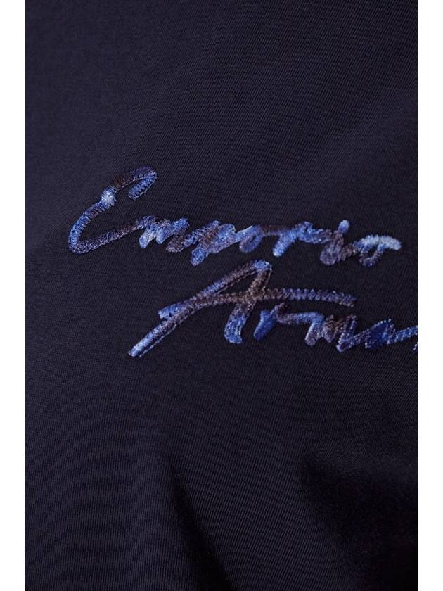 Emporio Armani T-shirt With Logo, Women's, Navy Blue - EMPORIO ARMANI - BALAAN 5