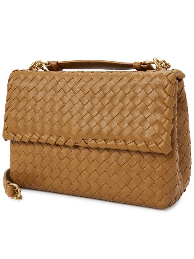 Intrecciato Leather Shoulder Bag Camel - BOTTEGA VENETA - BALAAN 4