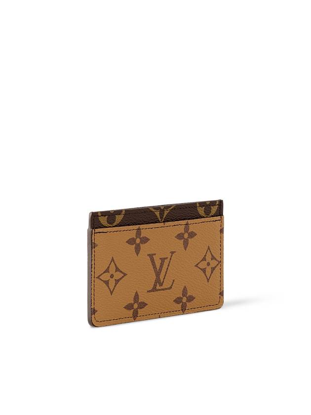 Monogram Reverse Canvas Card Wallet Brown - LOUIS VUITTON - BALAAN 3